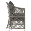 vidaXL 2 Piece Garden Lounge Set with Cushions Grey Poly Rattan