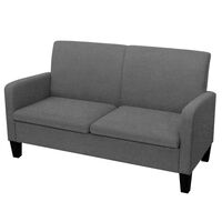 vidaXL 2-Seater Sofa 135x65x76 cm Dark Grey