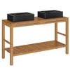 vidaXL Vanity Cabinet With Sink | Black | Teak Wood | Large | Rectangular