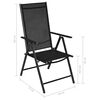 vidaXL Folding Garden Chairs 4 pcs Aluminium and Textilene Black