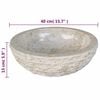 vidaXL Basin Marble 40 cm Cream