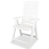 vidaXL 5 Piece Outdoor Dining Set Plastic White