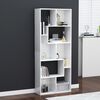 vidaXL Book Cabinet High Gloss White 67x24x161 cm Engineered Wood