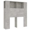 vidaXL Headboard Cabinet | Concrete grey | Engineered wood | Medium