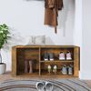 vidaXL Shoe Cabinet Smoked Oak 100x35x45 cm Engineered Wood