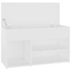 vidaXL Shoe Bench White 80x30x45 cm Engineered Wood