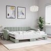vidaXL Daybed with Trundle without Mattress Light Grey 90x190 cm
