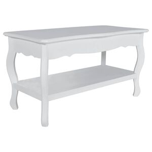 vidaXL Coffee Table | White | Solid Pine Wood, MDF | Medium | Coffee Table
