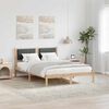 vidaXL Bed Frame with Headboard Dark Grey 150 x 200 cm Solid Pine Wood