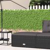 vidaXL Garden Footstool with Cushion Black Poly Rattan