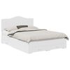 vidaXL Bed Frame with Headboard White 150 x 200 cm Engineered Wood