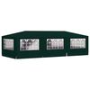 vidaXL Professional Party Tent with Side Walls 4x9 m Green 90 g/m?