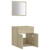 vidaXL 2 Piece Bathroom Furniture Set Sonoma Oak Engineered Wood
