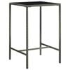 vidaXL Bar Table | Grey | PE Rattan | Medium | Durable | Bar Table | Square