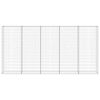 vidaXL Gabion Wall with Covers Galvanised Steel 300x30x150 cm
