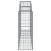 vidaXL Arched Gabion Basket 200x30x80/100 cm Galvanised Iron