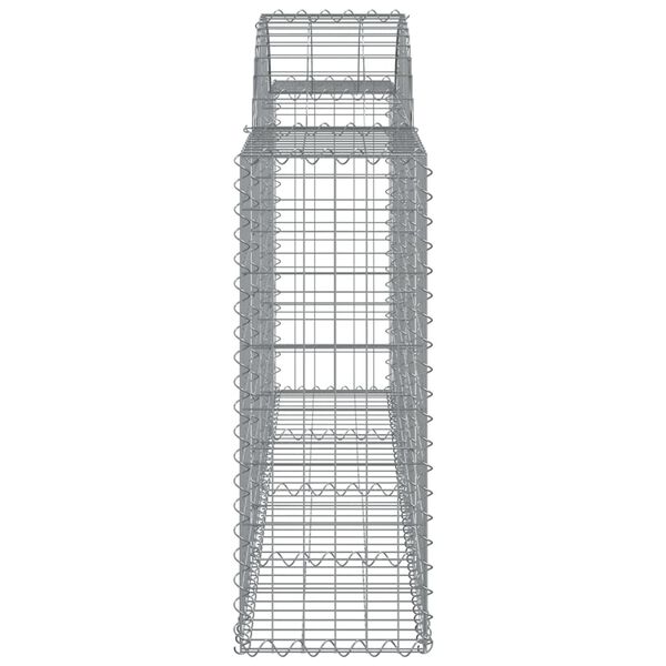 vidaXL Arched Gabion Basket 200x30x80/100 cm Galvanised Iron