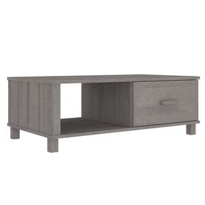 vidaXL Coffee Table | Light grey | Solid pinewood, MDF | Medium | Coffee Table
