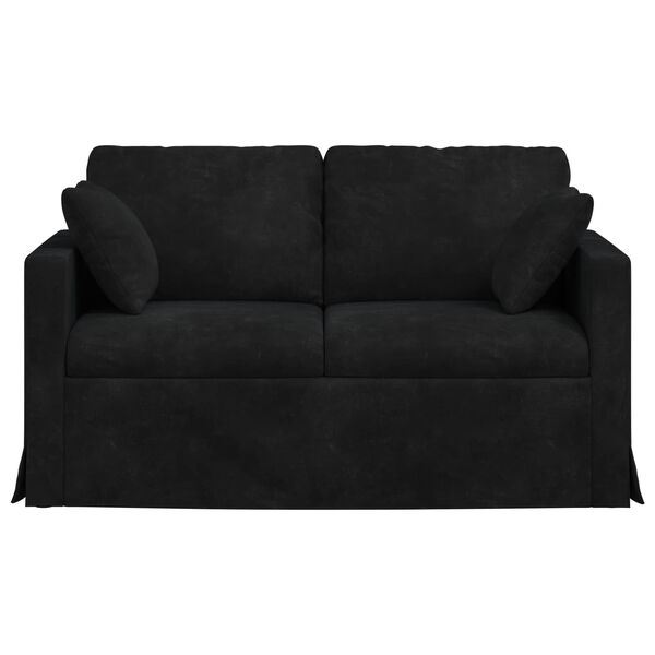 vidaXL Sofa Black 138 x 78 x 80 cm Velvet
