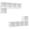 vidaXL TV Cabinet Set | White | Engineered Wood | Standard | TV Cabinet Set