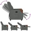 vidaXL Recliner Chair Dark Grey Fabric