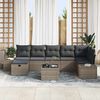 vidaXL Sofa Set with Cushion 7 pcs Poly Rattan