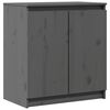 vidaXL Side Cabinet | Grey | Solid Pinewood | Compact | Side Cabinet
