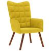 vidaXL Relaxing Chair with Stool Yellow Velvet