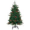 vidaXL Artificial Hinged Christmas Tree 150 LEDs & Ball Set 150 cm