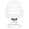 vidaXL 5 Piece Bistro Set Cast Aluminium White