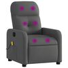 vidaXL Massage Recliner Chair Dark Grey Fabric
