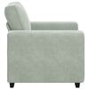 vidaXL Sofa Chair Light Grey 60 cm Velvet