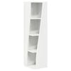 vidaXL Corner Cabinet High Gloss White 27.5x27x102cm Engineered Wood