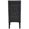 vidaXL Dining Chairs 6 pcs Black Kubu Rattan and Mango Wood
