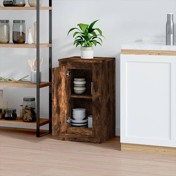 vidaXL Sideboard Smoked Oak 37.5x35.5x67.5 cm Engineered Wood
