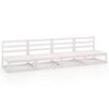 vidaXL Garden Sofa | White | Solid Pinewood | Medium | Modular | Outdoor Sofa