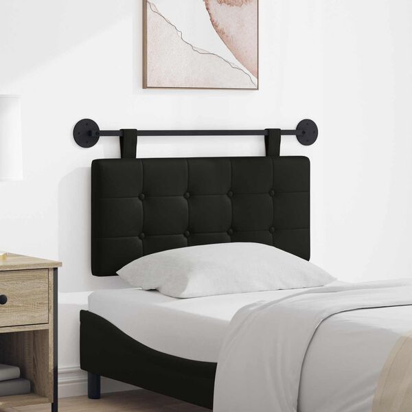 vidaXL Hanging Headboard Black 100 x 55 x 5 cm Faux Leather