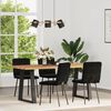 vidaXL Dining Chairs 4 pcs Black Velvet