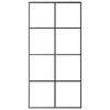 vidaXL Sliding Door Aluminium and ESG Glass 102.5x205 cm Black