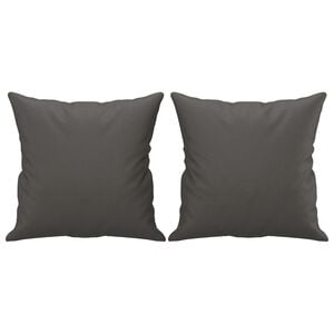 vidaXL Throw Pillows 2 pcs Grey 40x40 cm Faux Leather
