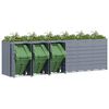 vidaXL Wheelie Bin Storage for 6 Bins Light Grey 408 x 77.5 x 121.5 cm