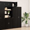 vidaXL Wall-Mounted Cabinet Wall-mounted Black Oak 30 x 42.5 x 39.5 cm