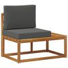 vidaXL Outdoor End Sofa Natural and Anthracite 91 x 63 x 73 cm