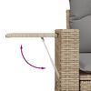 vidaXL 4 Piece Garden Sofa Set with Cushions Beige Poly Rattan