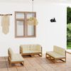 vidaXL 6 Piece Garden Lounge Set with Cushions Solid Pinewood