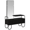vidaXL Dressing Table Black Oak 100 x 36.5 x 136 cm Engineered Wood