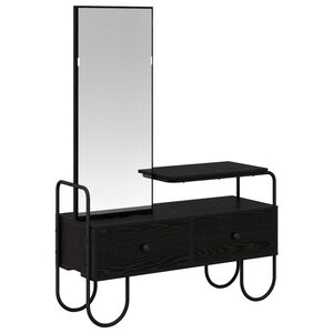 vidaXL Dressing Table Black Oak 100 x 36.5 x 136 cm Engineered Wood