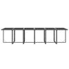 vidaXL 17 Piece Garden Dining Set with Cushions Poly Rattan Grey