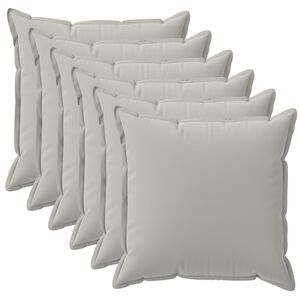 vidaXL Cushion Cover 6 pcs HOUTEN Grey 40 x 40 cm Polyester
