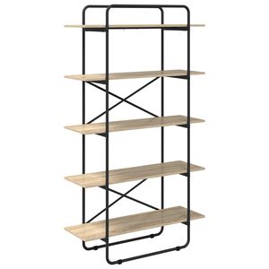 vidaXL Bookshelf 5-Tier 100 x 35 x 175.5 cm PB Sonoma Oak